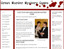 Tablet Screenshot of great-murder-mystery-games.com